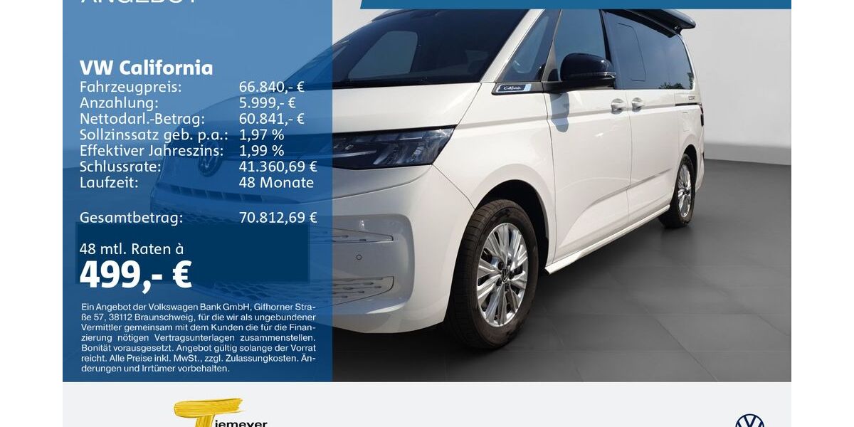 VW T7 California 21.406 km 65.330 &euro; Bochum 44892