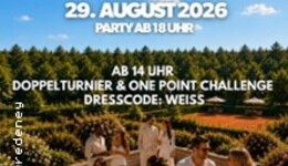 Tennisturnier plus Wimbledon Chic Party - Turnier + Party